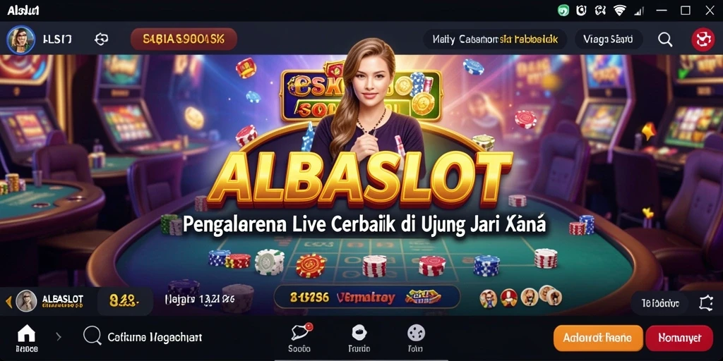 Tampilan gameplay Live Casino ALBASLOT yang menegangkan dan mengasyikkan.