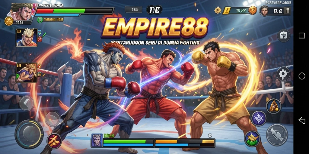 Tangkapan layar gameplay EMPIRE88 menunjukkan aksi pertarungan yang intens.