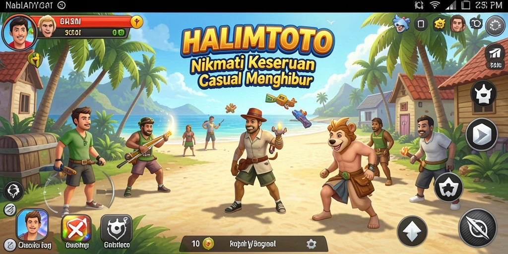 Tampilan gameplay HALIMTOTO yang seru dan menghibur.