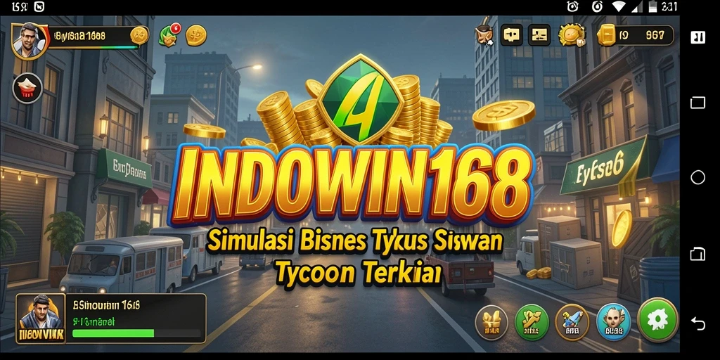 Tangkapan layar gameplay <strong>INDOWIN168</strong> menampilkan pengalaman simulasi bisnis yang menarik.