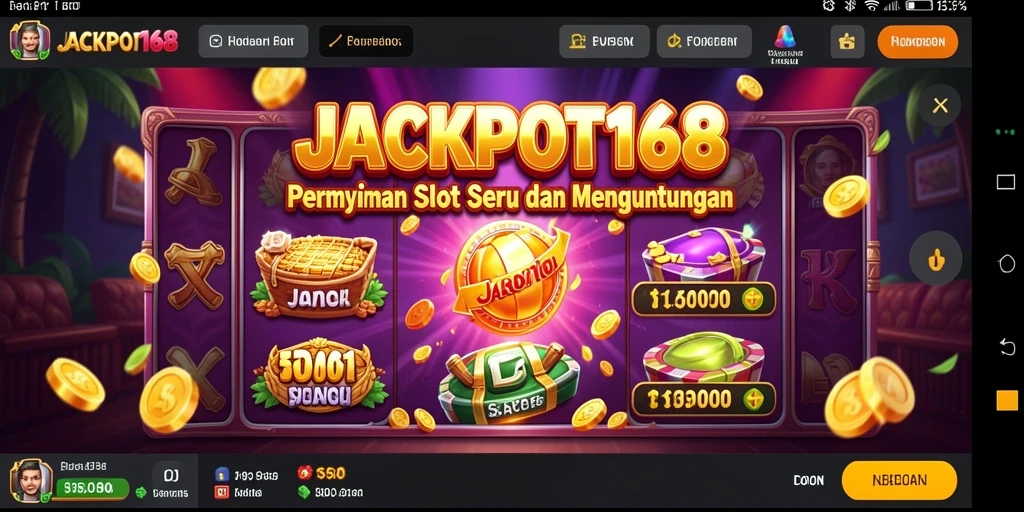 Screenshot gameplay JACKPOT168 yang menampilkan keseruan permainan slot.