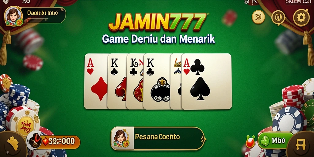 Tampilan seru dalam gameplay Domino JAMIN777 yang mengasyikkan.