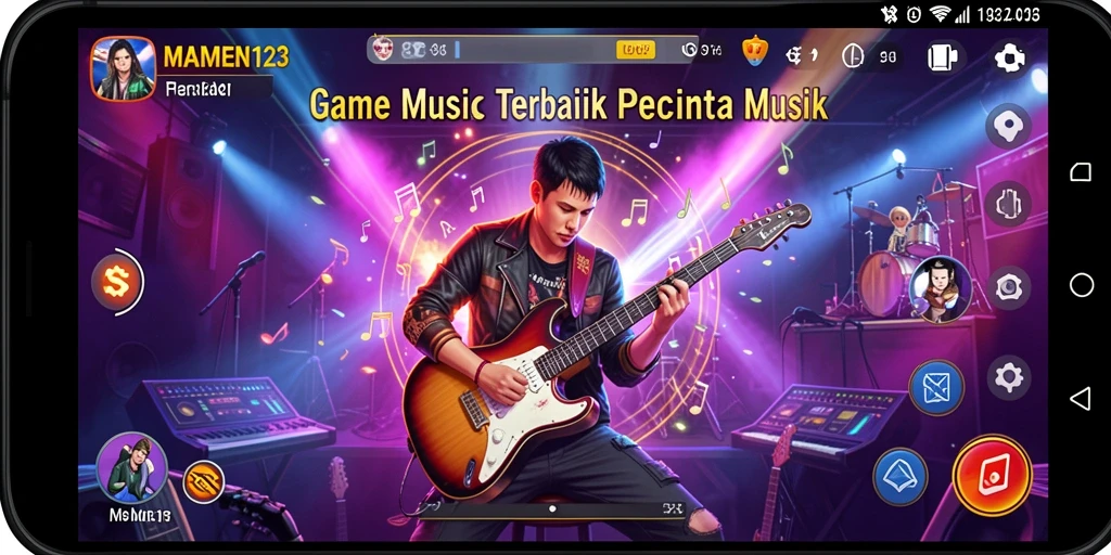 Tampilan screenshot MAMEN123 menampilkan antarmuka seru permainan musik.