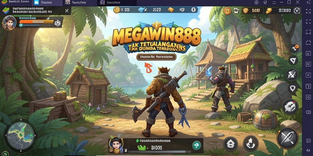 Tangkapan layar gameplay MEGAWIN888 yang memukau di dunia terbuka.