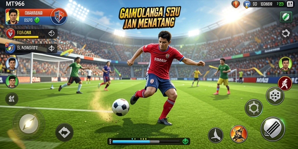 Tampilan menarik dari gameplay MT966 dengan aksi olahraga yang intens.