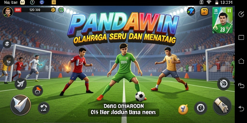 Tampilan gameplay seru dalam PANDAWIN yang menampilkan aksi olahraga.