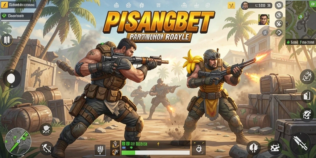 Tampilan aksi seru dalam permainan Battle Royale PISANGBET.