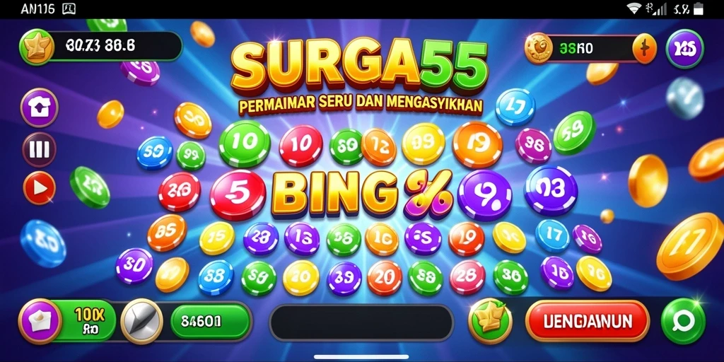 Gameplay seru dengan berbagai tema bingo yang menarik.