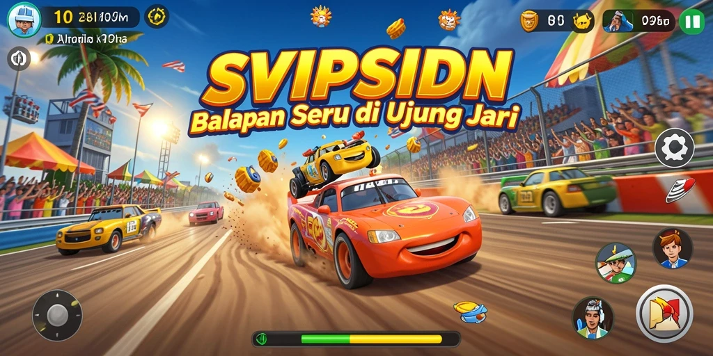 Screenshot gameplay mengagumkan dari balapan cepat SVIPSIDN.